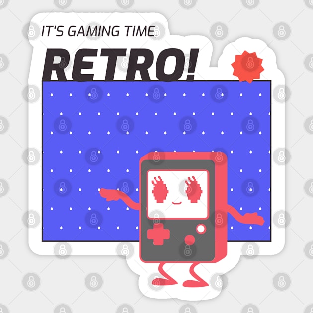 It's gaming time, retro! Sticker by euheincaio